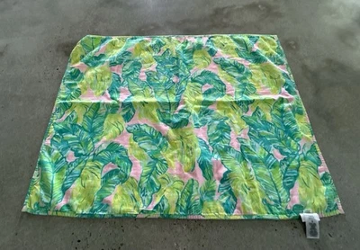 "Manta bebé Pottery Barn Kids Lilly Pulitzer muselina 30x40"" rosa verde usada en excelente estado" Foto 1 de 4