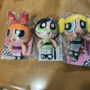 Powerpuff Mädchen Plüsch Schlüsselanhänger 3er Set Sega Japan Blüte Blasen Hahnenfuß - Bild 1 von 12