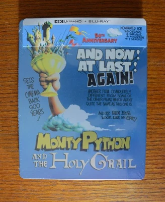 Monty Python And The Holy Grail 4K Steelbook (4K UHD + Bluray) Brand New - Image 1 of 2