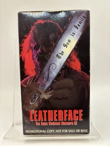 Rare Texas Chainsaw massacre 3 Promo Copy Not For Resale Leather face VHS - Picture 1 of 11