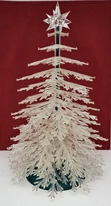 Vtg Plasco Christmas Tree Tabletop ~ Plastic with 2 toppers - Picture 1 of 10