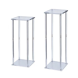 Acrylic Vase Wedding Centerpieces Modern Flower Rack Clear Flowers Risers - Picture 1 of 15