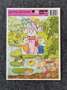 Spring Showers Frame-Tray Puzzle Educational Toy 1980s Golden - Picture 1 of 4