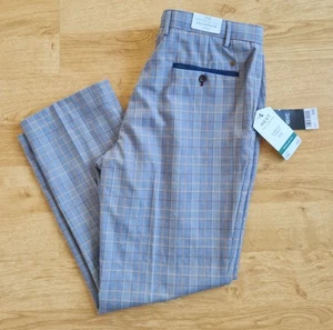 MENS BNWT NEXT TAILORING NAVY PRINCE OF WALES CHECK MOTION FLEX TROUSER W36” S - Picture 1 of 7