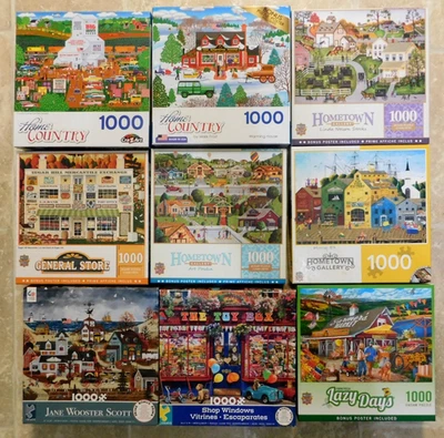 Lot of 9 Ceaco, Master Pieces, Crazart +  1000  Piece Jigsaw Puzzles - complete - Image 1 of 4