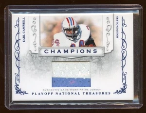 2008 NATIONAL TREASURES EARL CAMPBELL CHAMPIONS GAME WORN PATCH #ED 15/19 HOF - Picture 1 of 1