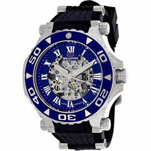 Seapro Men's Watch Seaway Automatic Blue Dial Black Rubber Strap SP7750 - Picture 1 of 1