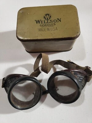 Gafas de seguridad Willson Gafas Malla Protector lateral Steam Punk motocicleta vintage EE. UU. Foto 1 de 4