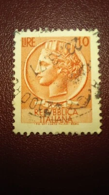 Selos raros da Itália 1954 10 liras - Imagem 1 de 2