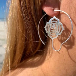 Crown Chakra Silver Earrings - Picture 1 of 1