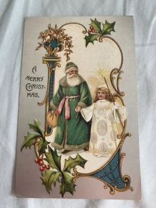 SELTENE Weihnachtsmann Postkarte Anfang 1900 mit Originalschrift, unbespielt - Bild 1 von 3