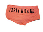 Victoria's Secret PINK Women's Underwear Bottoms Orange Party With Me LARGE NEW