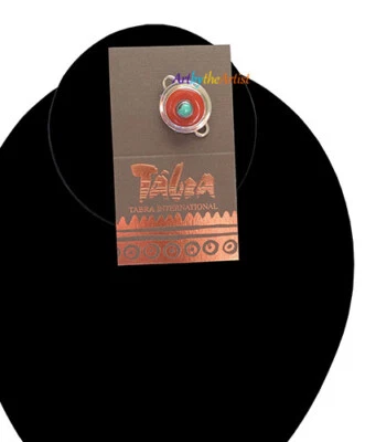 Dije Ojo de Tigre ÚNICO para Conector de Pulsera TABRA Plata Esterlina Coral Firmado Foto 1 de 3