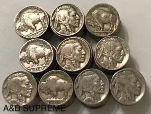 Huge Collection Of 100 FINE Cond. Buffalo Nickels 1913-1938 Old Estate Sale Lot - Picture 1 of 4