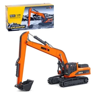 HUINA 1:50 Metal Long Arm Excavator Model Alloy Engineering Construction Vehicle - Picture 1 of 12