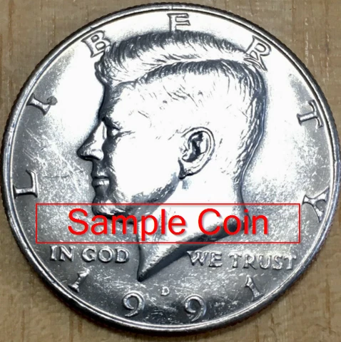 1991D John F Kennedy Half Dollar Coin Circulated *Free Shipping* Cover