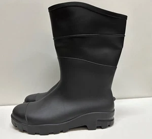 Rainboots Hombre Talla 10 Mujer Talla 12 Unisex Negro Goma Impermeable Hecho en USA - Imagen 1 de 10