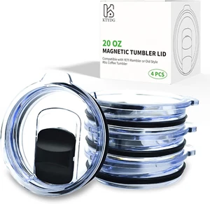 4 Pack 20 Oz Coperchio Magnetico Bicchiere, 20 Oz Coperchio di Ricambio per Coperchi Yeti Compatibile - Foto 1 di 12