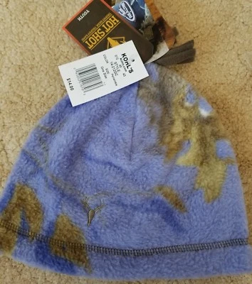NWT Hot Shot Realtree YOUTH Girls Purple Fleece CAMO Beanie Cap HAT HUNTING  - Image 1 of 2