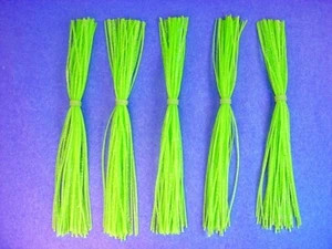5 silicone Skirt Chart Green /Silver Glitter 5-70 Lure Spinnerbait jig Bass Tab - Picture 1 of 1