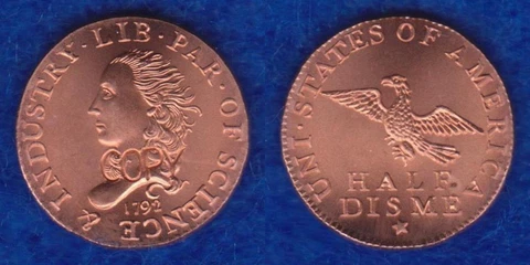 GALLERY MINT MUSEUM 1792 HALF DISME IN COPPER  ---  SAAG Cover