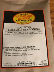 Legg's Old Plantation Seasonings - Hot Pork Wurstgewürz - 25 lbs - EL109 - Bild 1 von 1