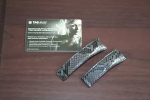 New TAG Heuer black grey snake python leather Monaco diamond strap 22mm FC6216 - Picture 1 of 24