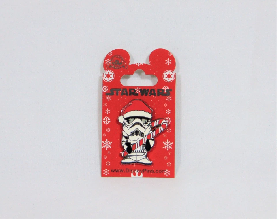 Disney Star Wars Navidad Vacaciones Santa Stormtrooper Sosteniendo Bastón de Caramelo Prendedor NUEVO Foto 1 de 1