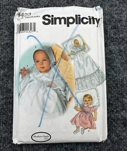 Simplicity 9423 Baby Taufmuster Kleid Strampler Mütze XXS-L Neu FF - Bild 1 von 4