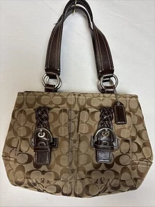 Coach Women's Brown Signature Soho Tote Satchel Purse Handbag 6373 - Picture 1 of 9