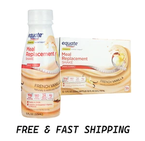 Equate Meal Replacement Shakes, French Vanilla, 11 fl oz, 12 Ct. - Picture 1 of 1