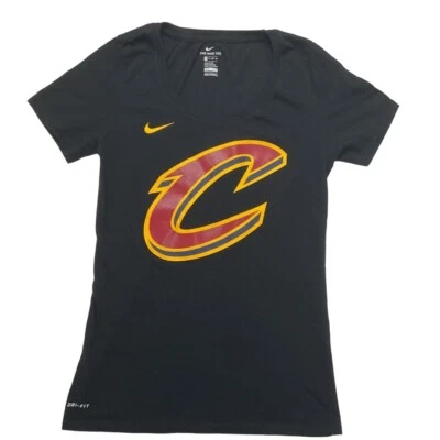 Nike Cleveland Cavaliers Shorts Sleeve T Shirt Women's XS Black Front Graphic - Image 1 of 4