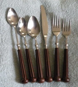 FASHION WEAR Oxford Hall - DARK BROWN Stainless Silverware / Flatware - CHOICE - Picture 1 of 8