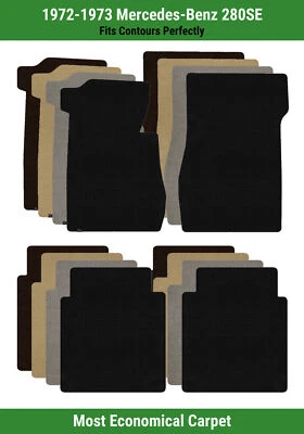 Lloyd Velourtex Front & Rear Row Carpet Mats for 1972-1973 Mercedes-Benz 280SE  - Image 1 of 4