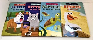 NEW Lot of 4 POP UP Baby Toddler Board Books Animals Kittens Puppies Birdies