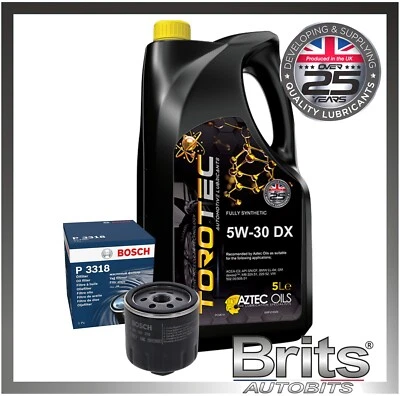 FOR SEAT IBIZA 1.4 TOCA MK4 (2012-2015) - Bosch Oil Filter Service Kit & 5L Oil - Image 1 of 3