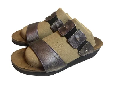 Sandalias de cuña NAOT para mujer EU 39 US 8 Ashley púrpura metálico con tiras de imitación Foto 1 de 4