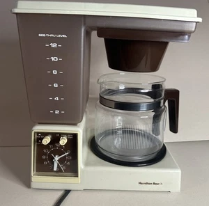 Hamilton Beach Coffee Maker 12 Cup With Clock Model 804-1 VTG Works - Picture 1 of 8