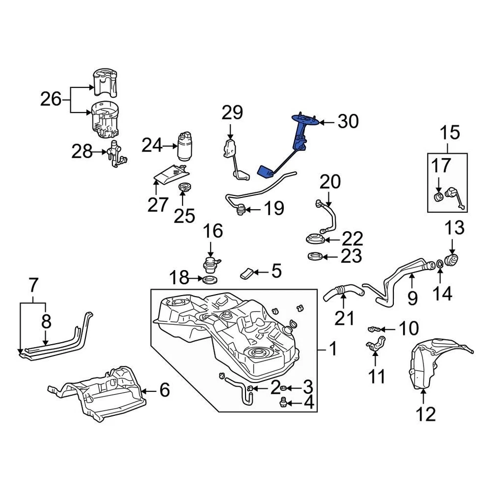 For Lexus IS300 2001-2005 Lexus 8332059095 Fuel Sender & Hanger Assembly Foto 1 de 1