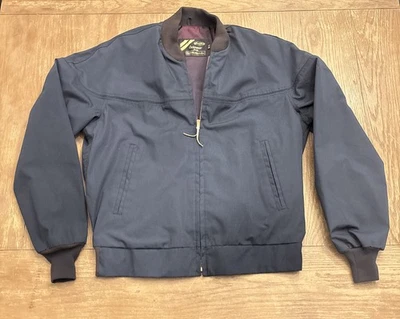 Sears Best Outerwear Bomber Jacket Blue Rockabilly Size M EUC  - Image 1 of 4