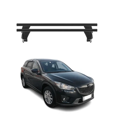 Barras transversales de techo superiores para Mazda CX-5 2013-2016 2 piezas aluminio negro Foto 1 de 4