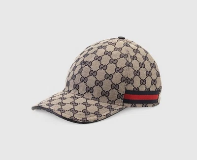 Gorra de béisbol Gucci azul con rayas rojas talla M unisex  Foto 1 de 4