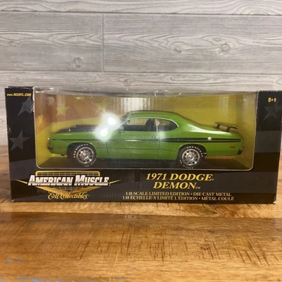 Ertl American Muscle 1971 Dodge Demon масштаб 1/18 литой зеленый совершенно новый в коробке  - Изображение 1 из 4