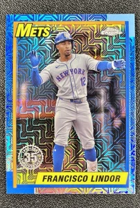2025 Topps Chrome Series 1 Silver Pack Mojo FRANCISCO LINDOR #T90C-11 MLB Mets - Foto 1 di 4