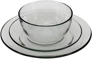 Anchor Hocking Presence Dinnerware 12 pc Set Clear Durable Glass CI97702WM18-R1 - Picture 1 of 13