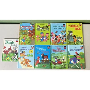 Disneys Wonderful World Of Reading Hardcover Book Bundle 9 Vintage Novels GOOD - Picture 1 of 18
