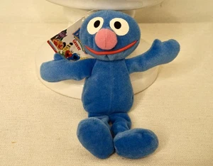 Sesame Street Beans Grover 1997 8" bolsa de felpa Tyco Bean animal de peluche con etiquetas - Imagen 1 de 3