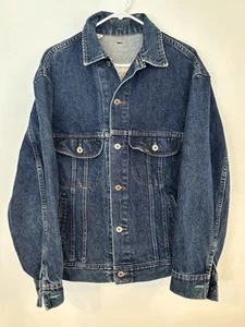 Vintage LEE Easy Rider Blue Denim Jean Trucker Jacket Sz M RN 34783 Made in USA - Picture 1 of 15