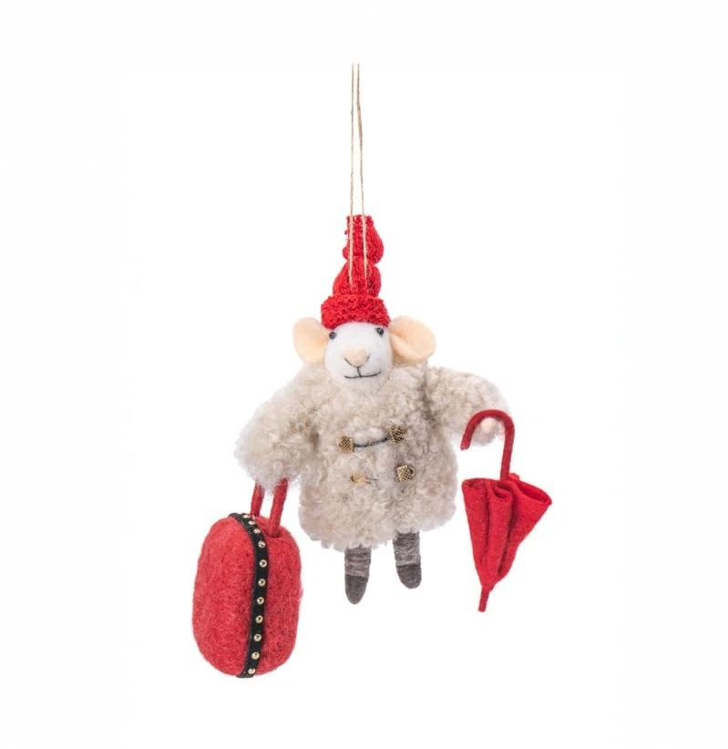 Decoración de fieltro de ratón de vacaciones Sass & Belle Foto 1 de 1