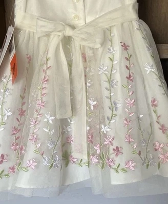 Nuevo con etiquetas Vestido Jona Michelle Niñas 2T Rosa Verde Blanco Bordado Pascua Formal Foto 1 de 4